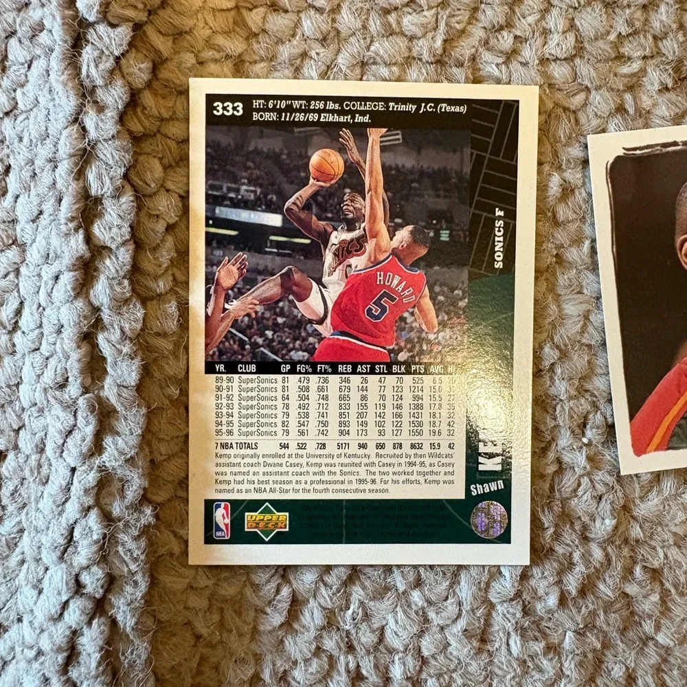 6 Seattle Supersonics Trading Cards-Rare cards Gary Payton and Shawn Kemp - Picture 12 of 14